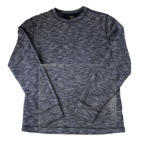 Faded Glory Women’s Waffle Knit Long Sleeve Shirt Heather Blue Size Small - Picture 1 of 13